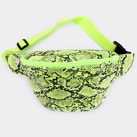 snake print fanny pack